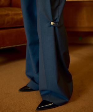 BUTTON TROUSER / charcoal