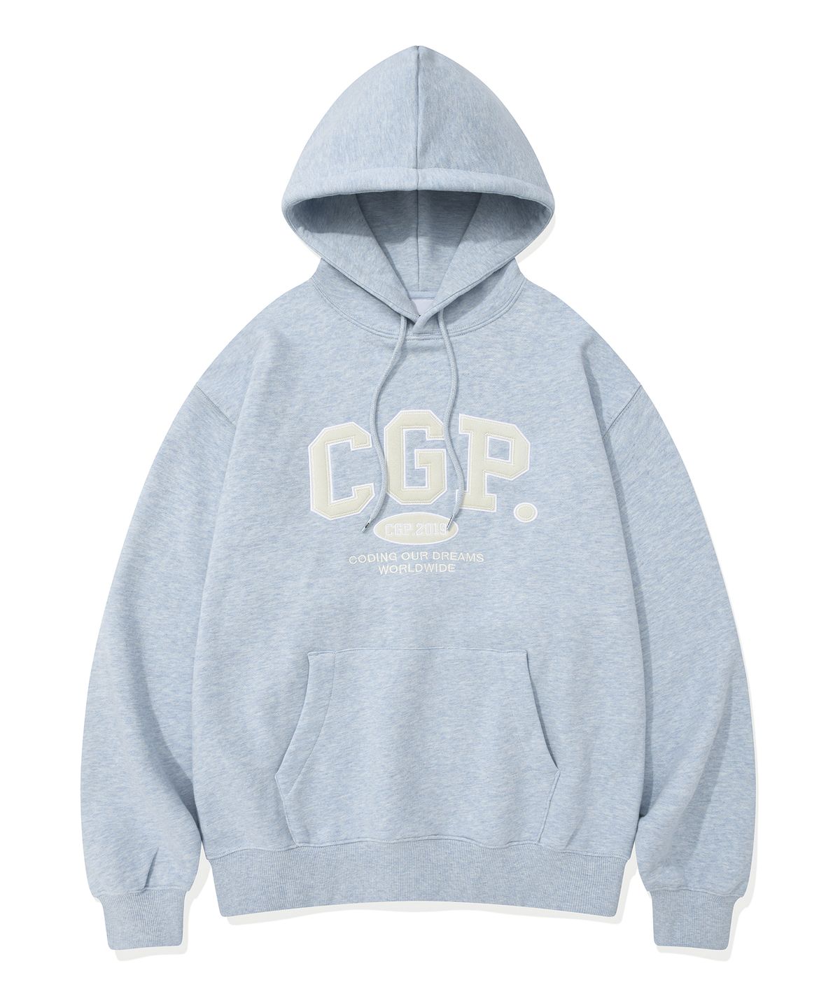 코드그라피(CGP) CGP 아치 로고 후드티_스카이블루
