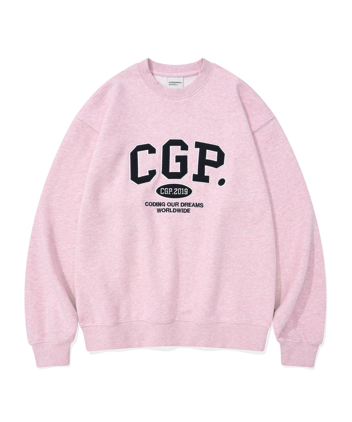 코드그라피(CGP) CGP 아치 로고 맨투맨_핑크