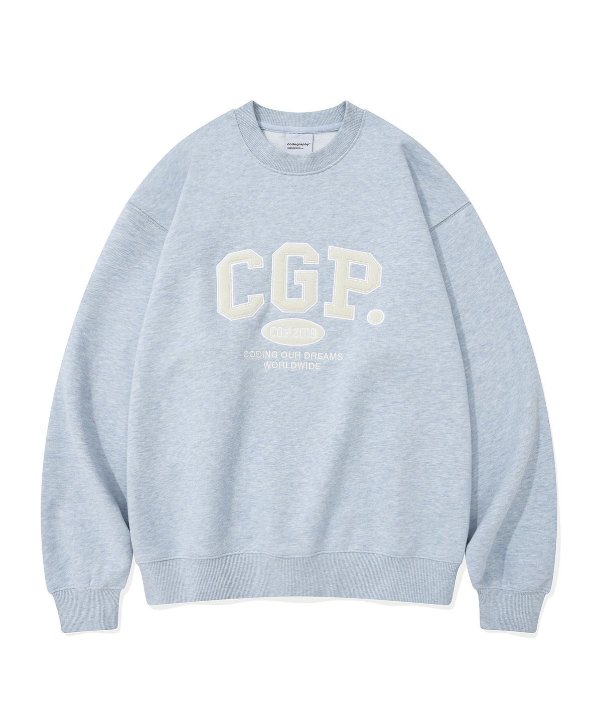 코드그라피(CGP) CGP 아치 로고 맨투맨_스카이블루