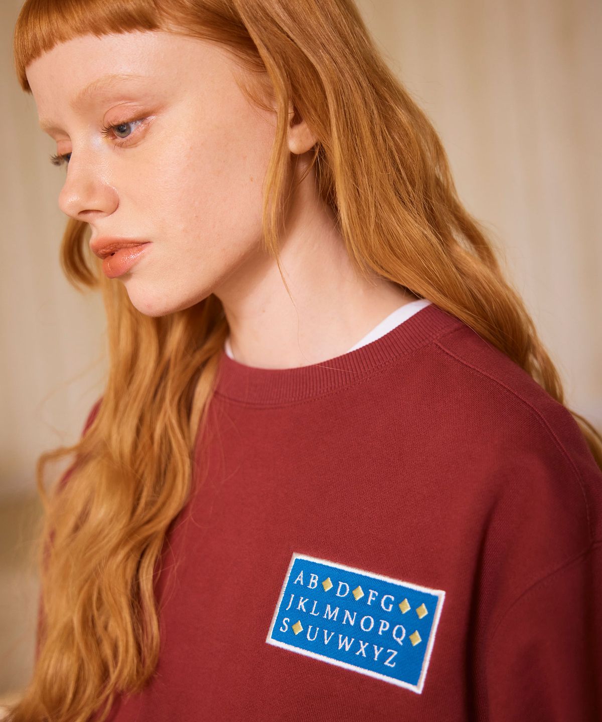헤레틱(HERETIC) ALPHABET SWEATSHIRT / wine