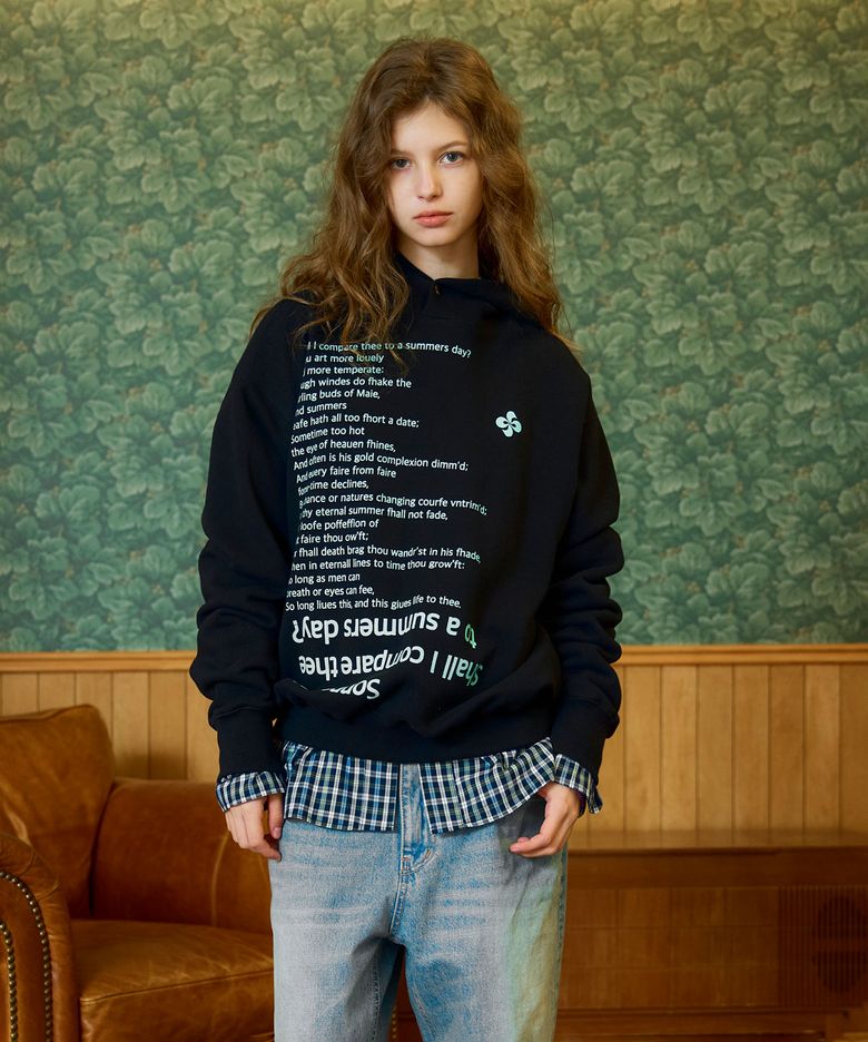 SONNET 18 HOODIE / black