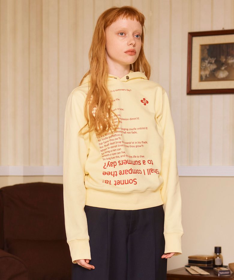 SONNET 18 HOODIE (STANDARD) / butter