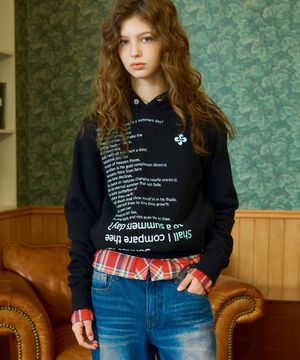 SONNET 18 HOODIE (STANDARD) / black