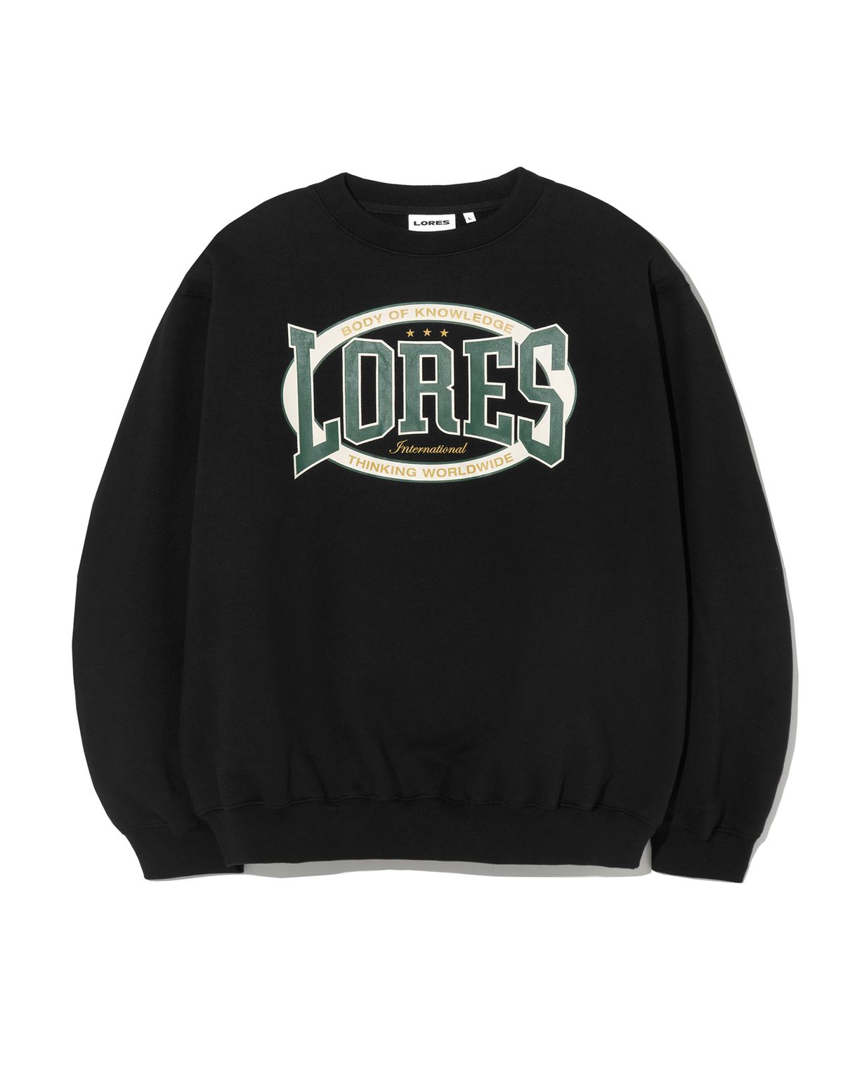 로어즈(LORES) Bulge Logo Sweatshirts - Black