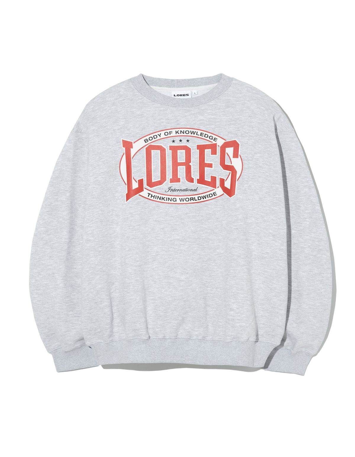 로어즈(LORES) Bulge Logo Sweatshirts - Melange Grey