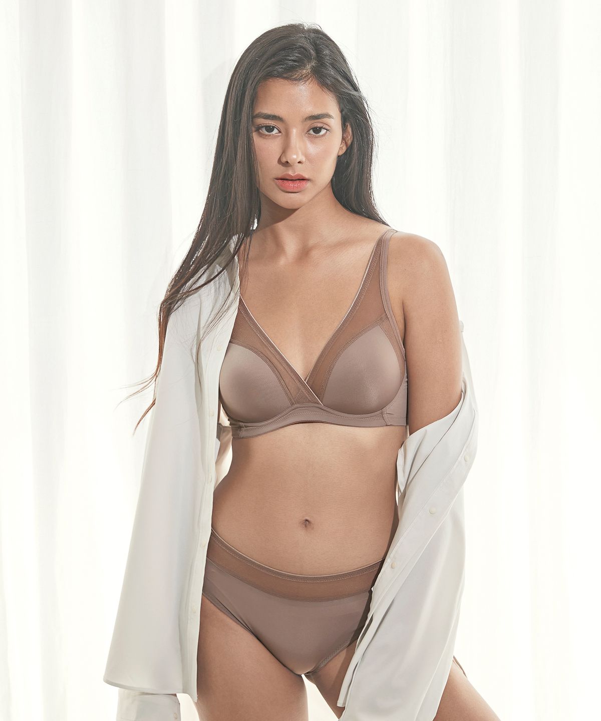 플레이텍스(PLAYTEX) 노와이어 18HOUR 브라팬티 세트