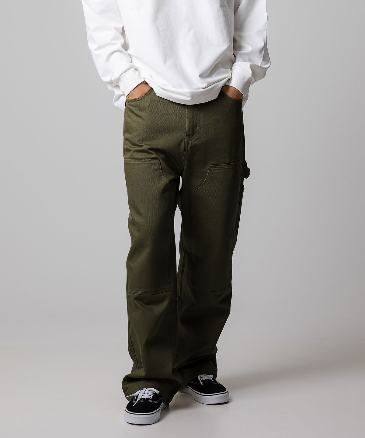 디키즈(DICKIES) 더블니 카펜터 트윌 워크팬츠 Olive