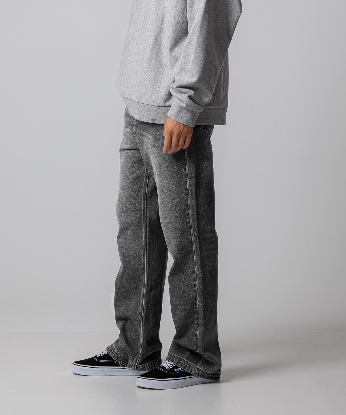 디키즈(DICKIES) 부츠컷 워시드 데님 팬츠 Gray