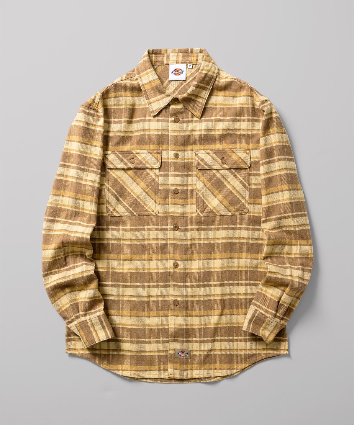 디키즈(DICKIES) 코튼 플란넬 셔츠 Yellow