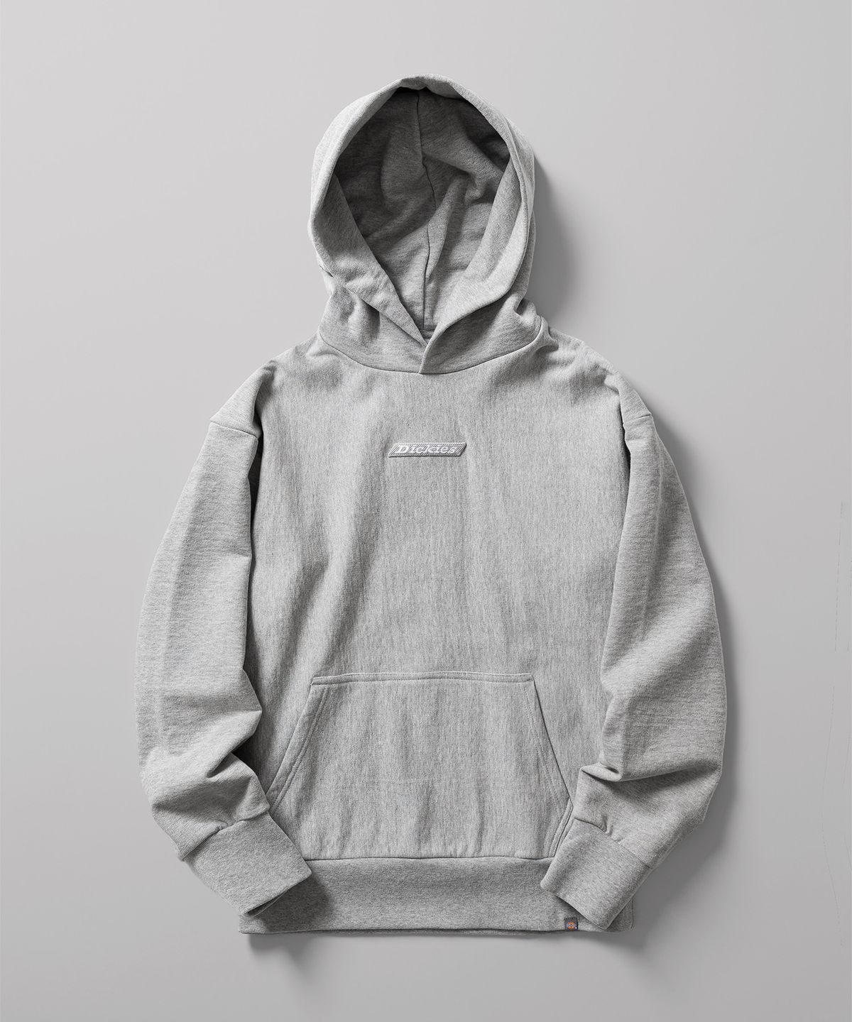 디키즈(DICKIES) 루즈핏 배너 로고 후드 Melange Gray