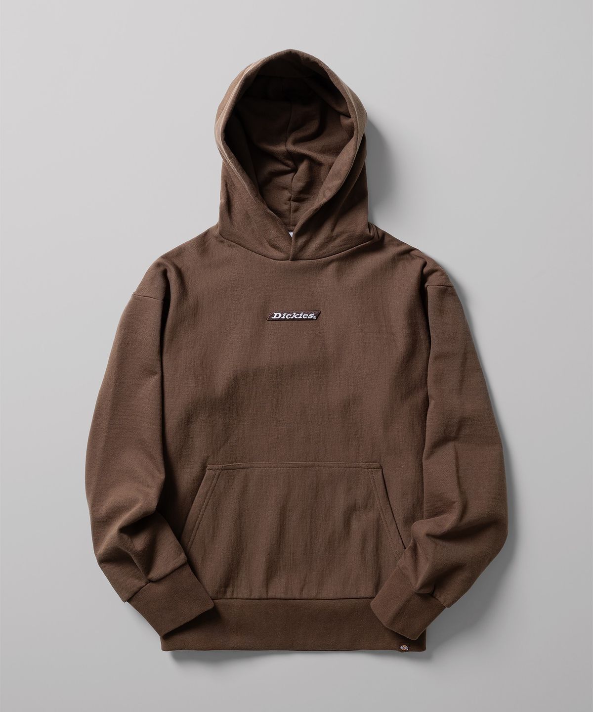 디키즈(DICKIES) 루즈핏 배너 로고 후드 Dark Brown