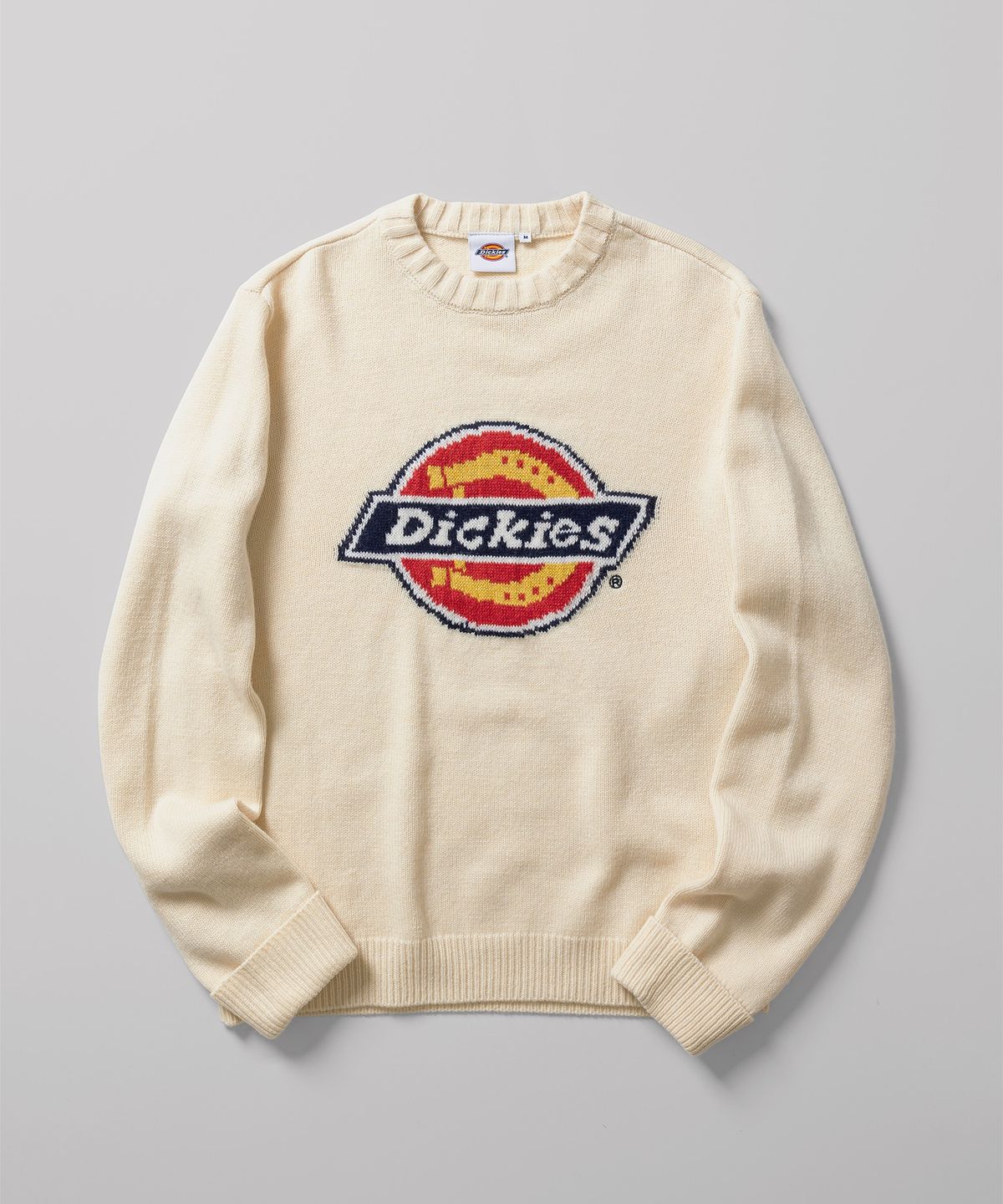 디키즈(DICKIES) 트리 로고 풀오버 니트 Cream