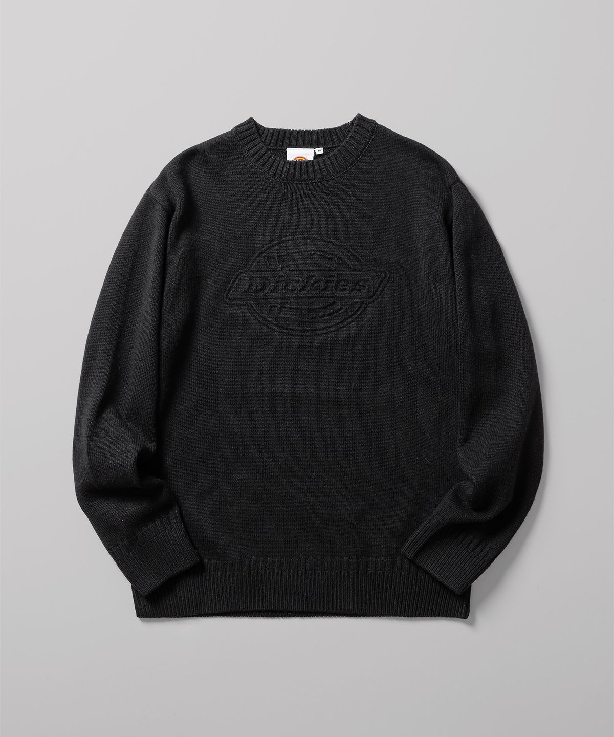 디키즈(DICKIES) 엠보스드 로고 풀오버 니트 Black
