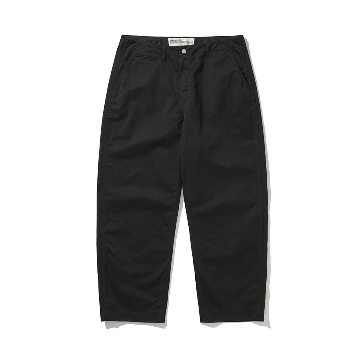 히즈핸더(HISHANDER) [O.F.C] OFFICER WIDE CHINO PANTS [Black]