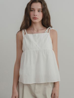 Cottage strap blouse (white)