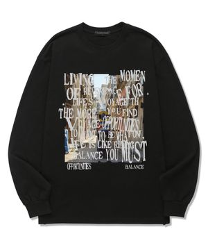 COLOR BALANCE TYPO 롱슬리브 (VLS0098) 블랙