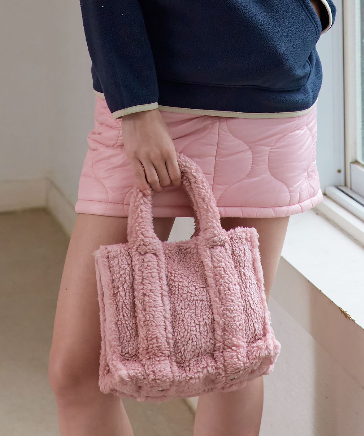 스튜디오앤파르크(STUDIO&PARC) Shearing Tote Bag_Pink