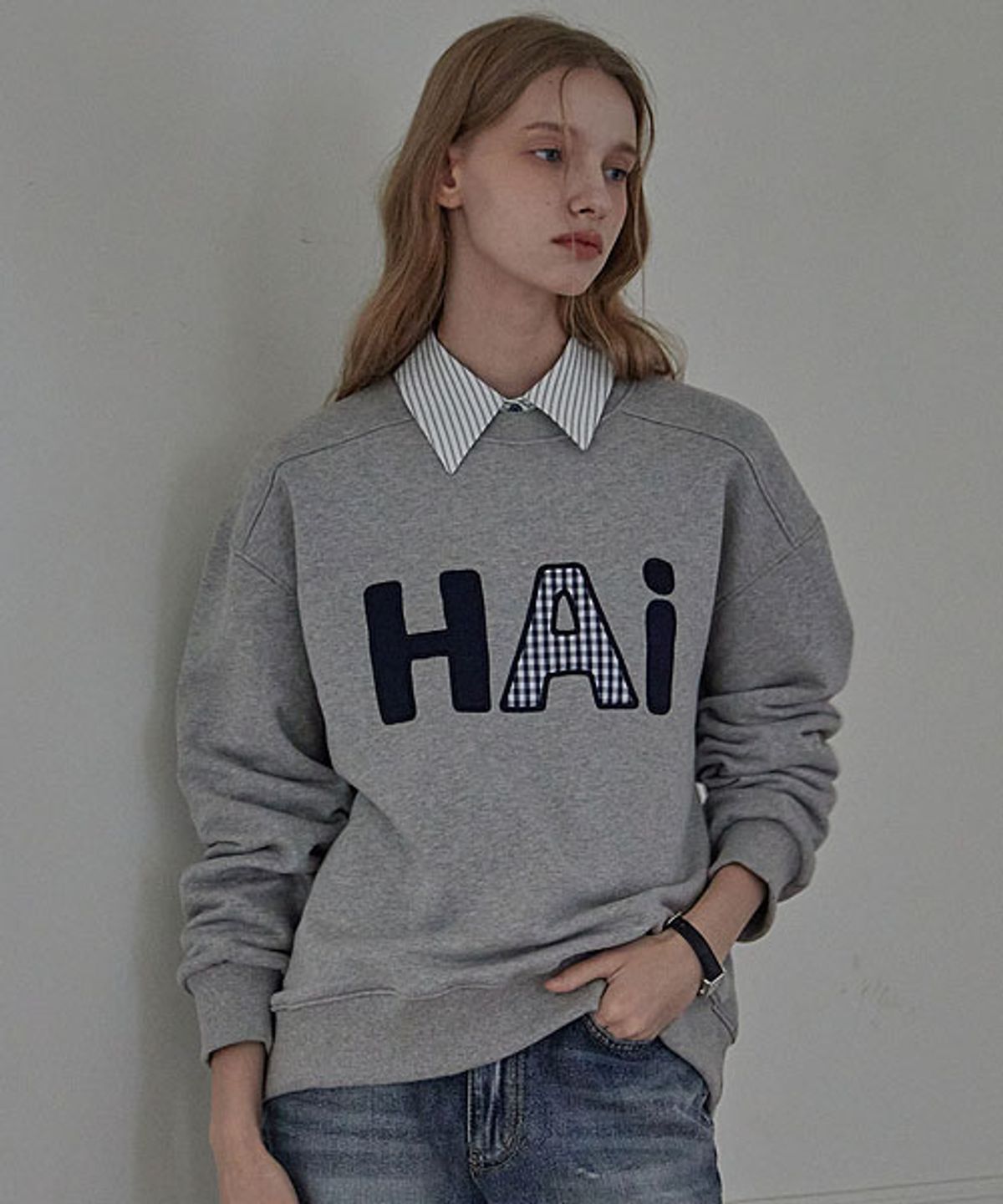 헤인트(HAINT) HAI LETTERING MTM_2COLORS_GRAY