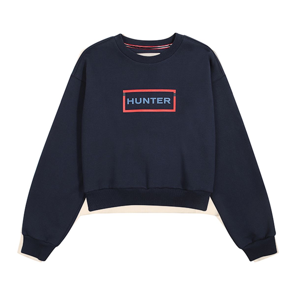 헌터(HUNTER) [WOMEN] 에센셜 로고 크루 스웨트셔츠 - 네이비 HBW0003AMZNVY