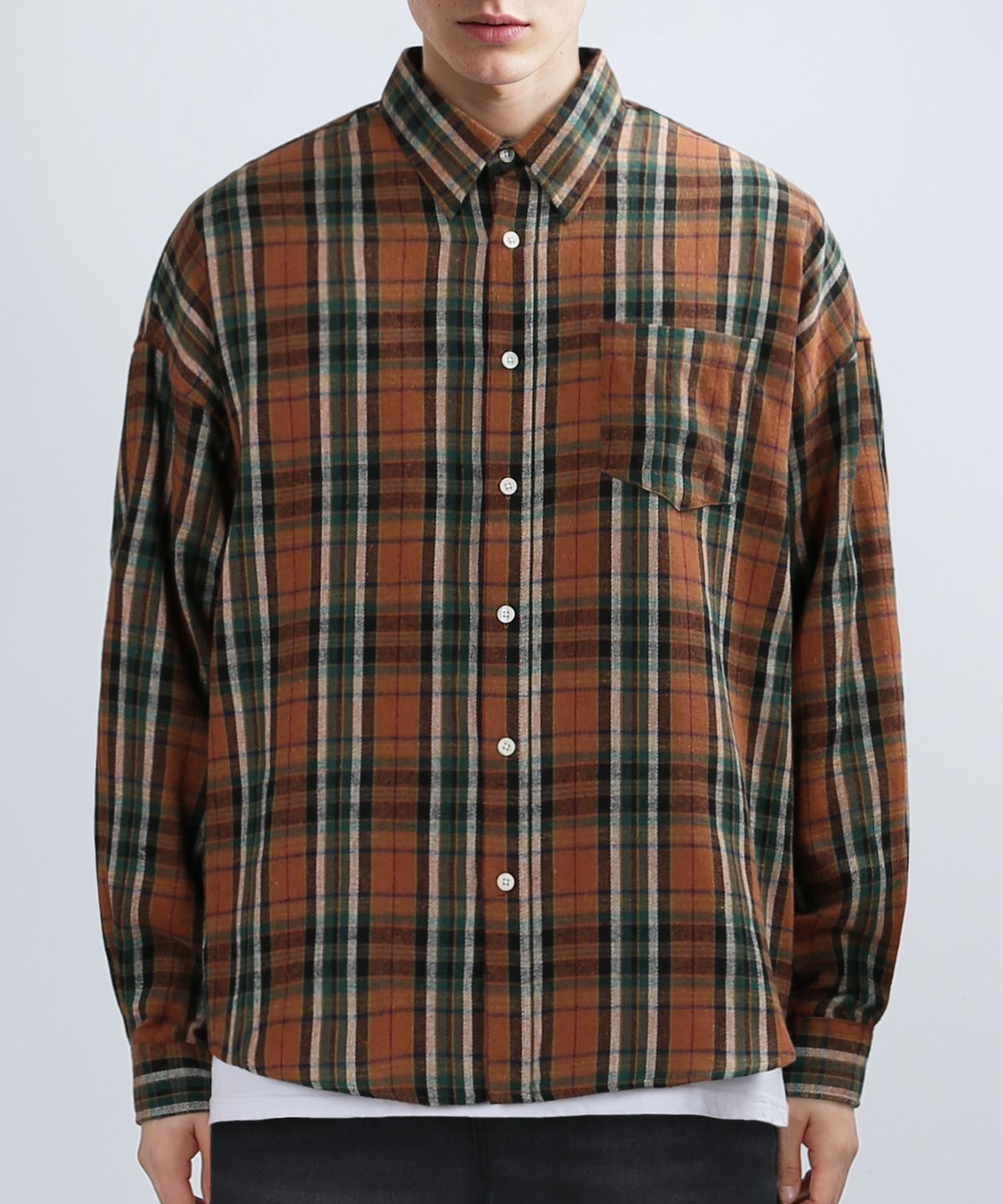 베리베인(VERYVAIN) BRITISH CHECK SHIRTS (BROWN)