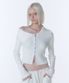 TRIMMING OFF-SHOULDER CARDIGAN [IVORY]