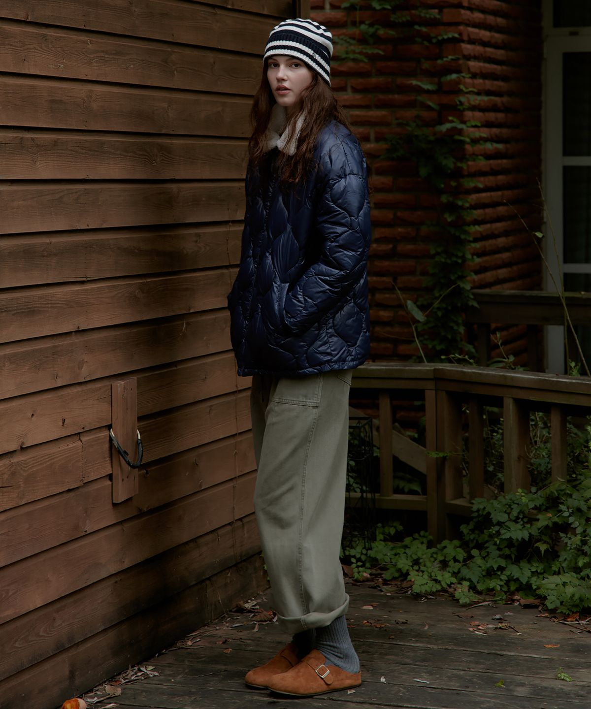 스튜디오앤파르크(STUDIO&PARC) Onion Quilting Wellon Jacket_Navy