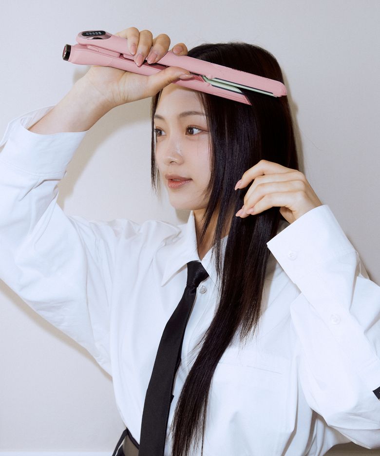롱스틱 러블리핑크 판고데기 프리볼트 물결 웨이브