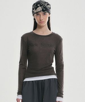 DOUBLE LAYERED LONG SLEEVE TOP_CHARCOAL