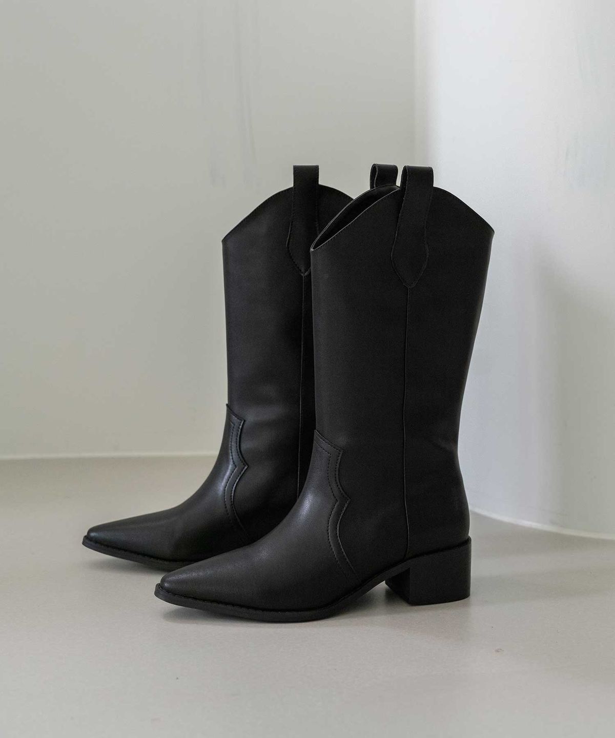 에펠클래식(EIFFELCLASSIC) Kelley Western Boots_ black 켈리 웨스턴 미디 부츠 4.5cm