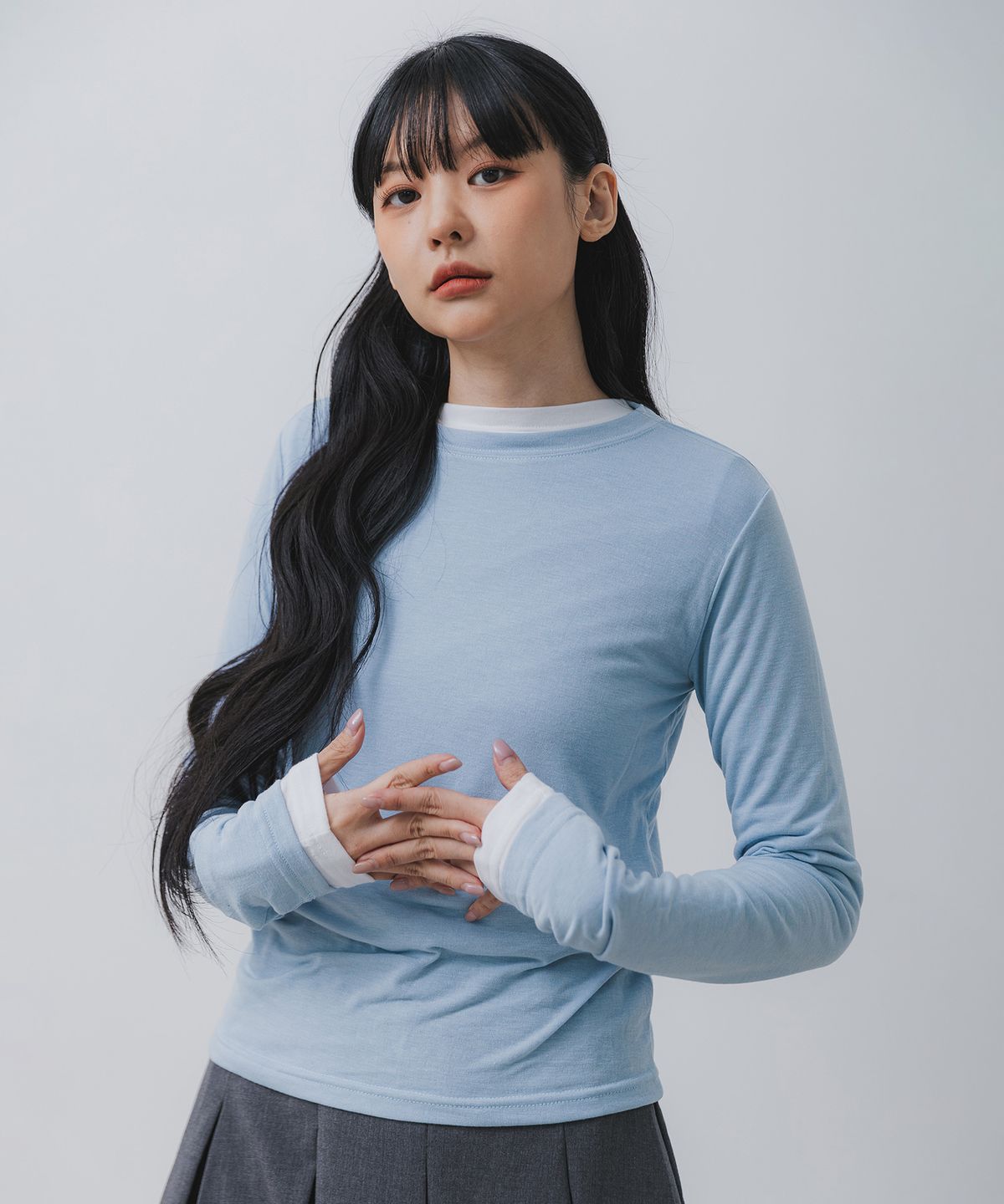 바켄(BAKKEN) 스판 베이직 레이어드 롱 슬리브 티셔츠 BK4999 (5 COLOR)