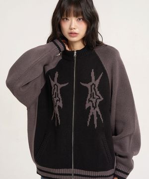 spark 레글런 니트집업