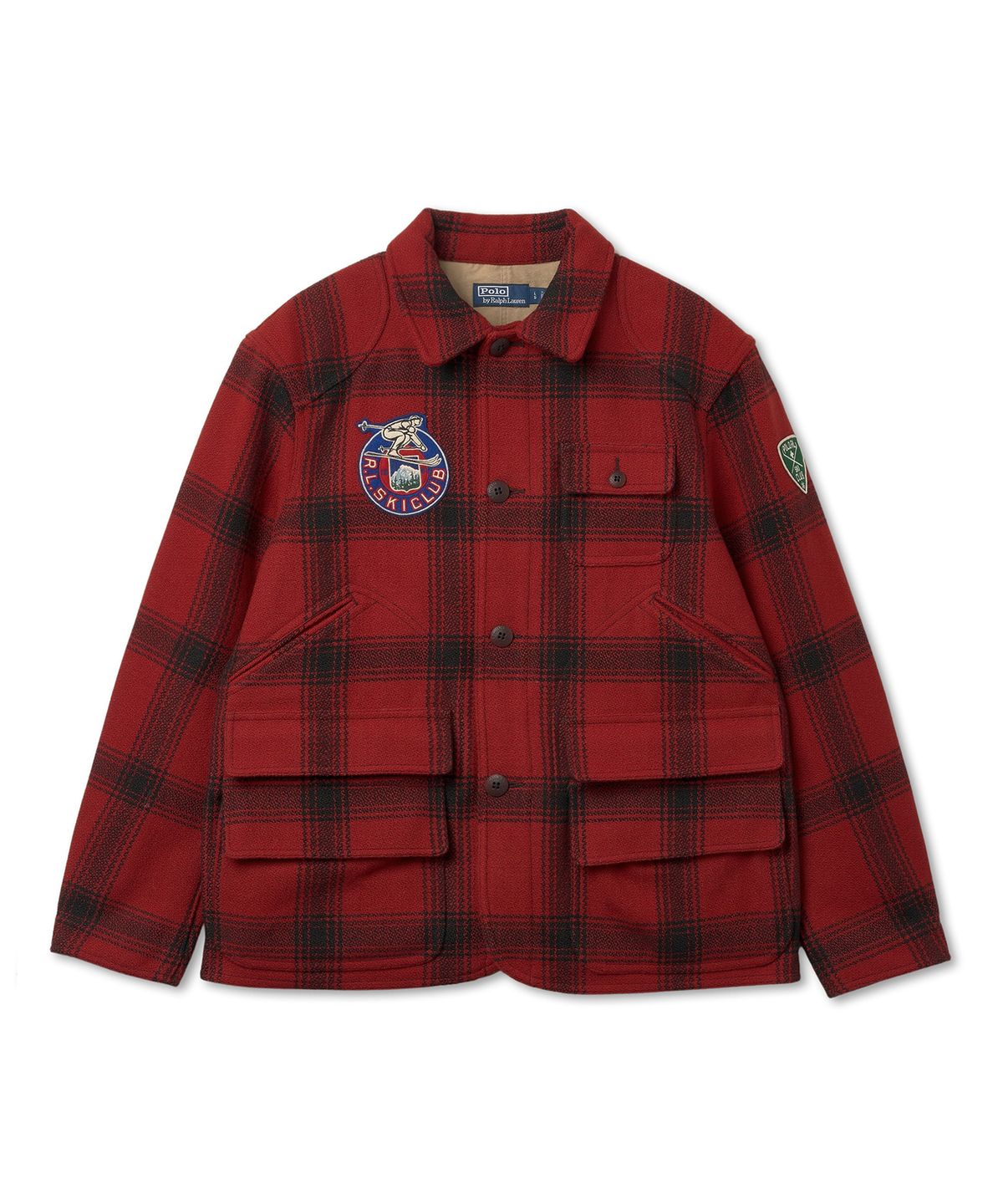폴로 랄프 로렌(POLO RALPH LAUREN) 플래드 울 유틸리티 재킷-멀티컬러