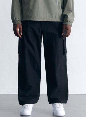 와이드핏 파라슈트 카고팬츠 AM9080 BK