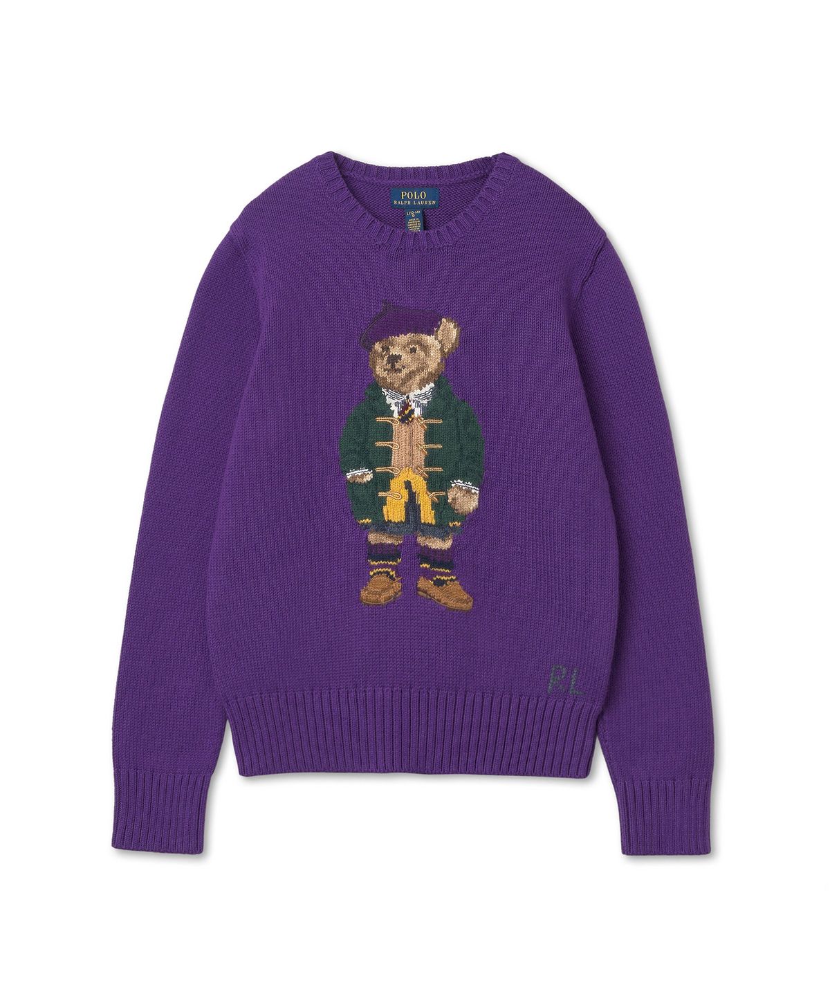 폴로 랄프 로렌 칠드런(POLO RALPH LAUREN CHILDREN) 폴로 베어 크루넥 스웨터-퍼플