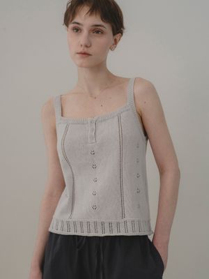 Basil knit sleeveless (mint gray)