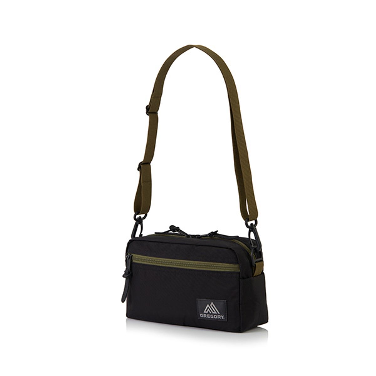 그레고리(GREGORY) 패디드 숄더 파우치 M - BLACK/OLIVE (08JR1112)