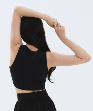 소프트 텐션 크롭탑 블랙