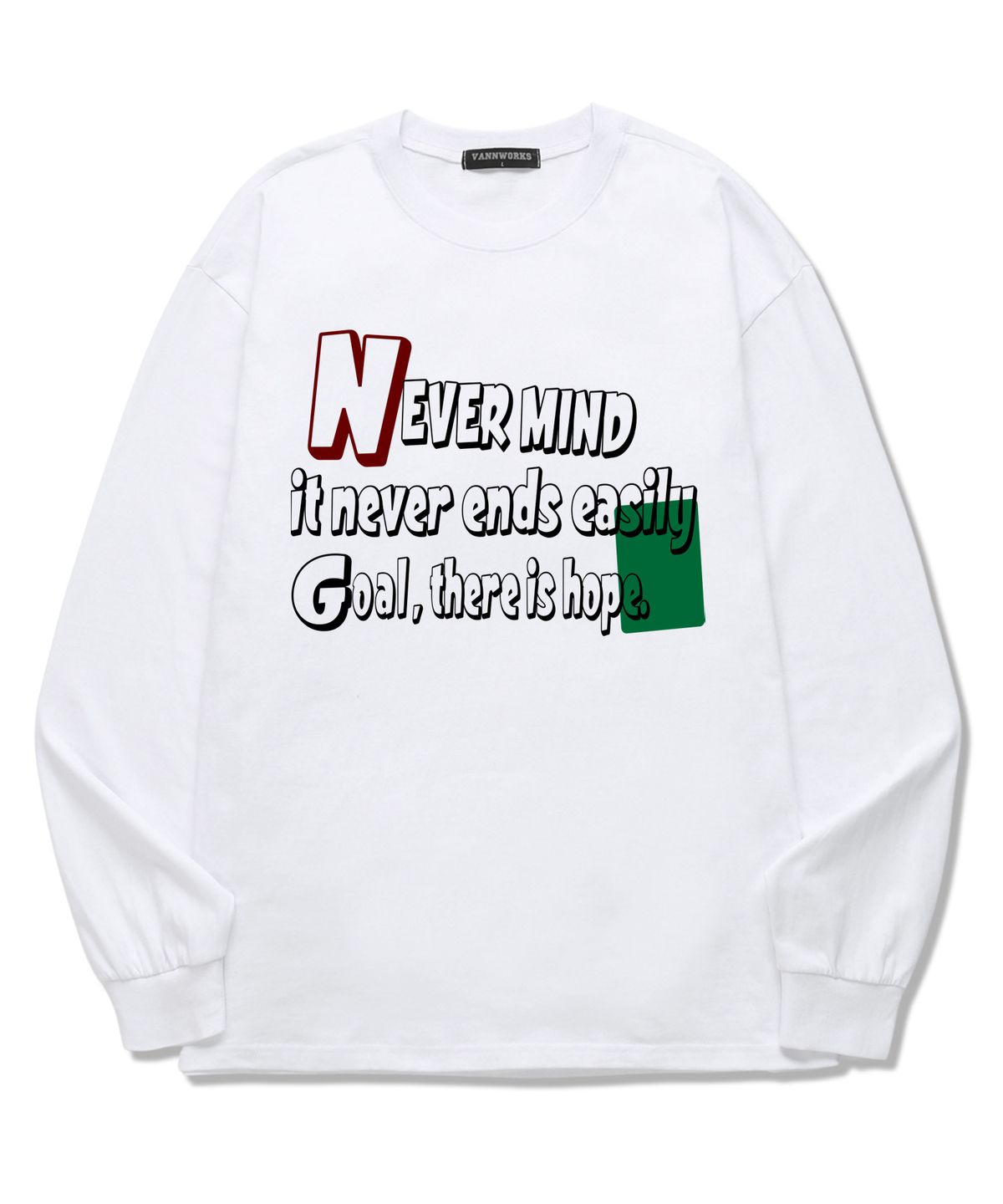밴웍스(VANNWORKS) NEVER MIND 롱슬리브 (VLS099) 화이트