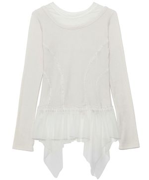 Layered Lace Frill Long Sleeve (FL-137_Cream)