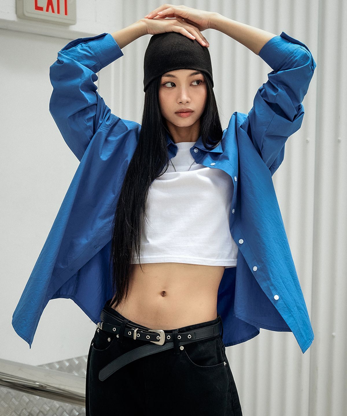 테이크에어(TAKEAIR) 바이오 워싱 루즈핏 셔츠