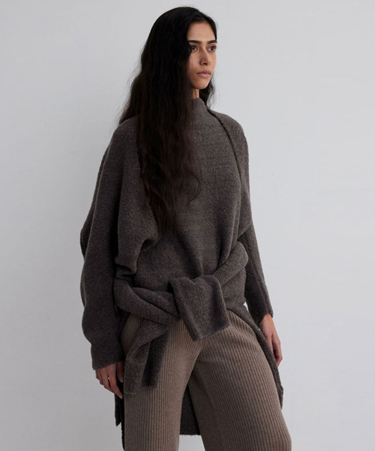 더룸(THELOOM) BABY ALPACA CARDIGAN_BROWN