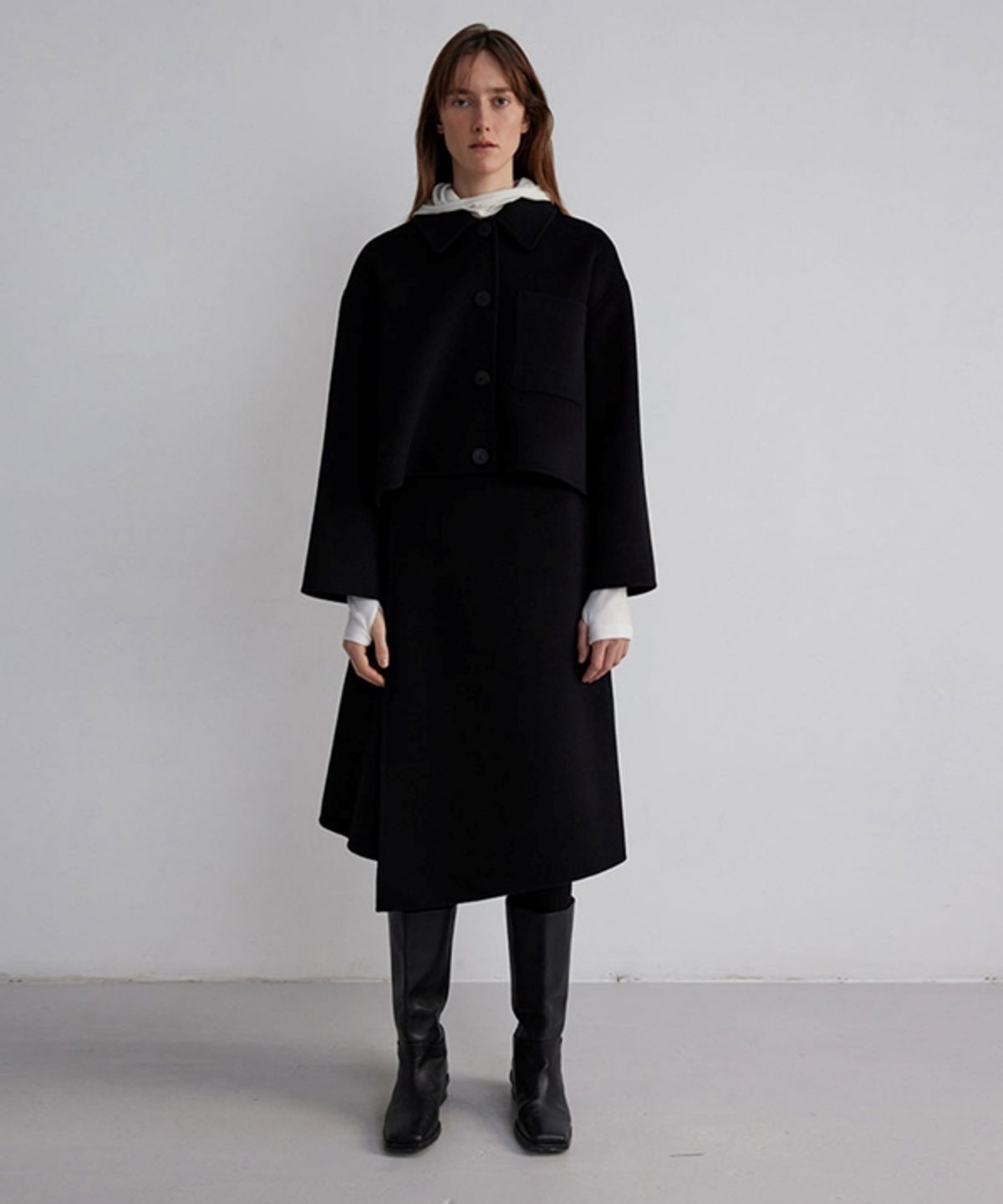 더룸(THELOOM) WRAP SKIRT_BLACK