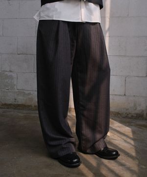 HBT STRIPE TROUSERS (CHARCOAL)