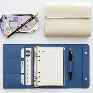 [각인] 퍼니메이드 가죽 만년형 타임트래커 6공 다이어리 A6 (속지포함)