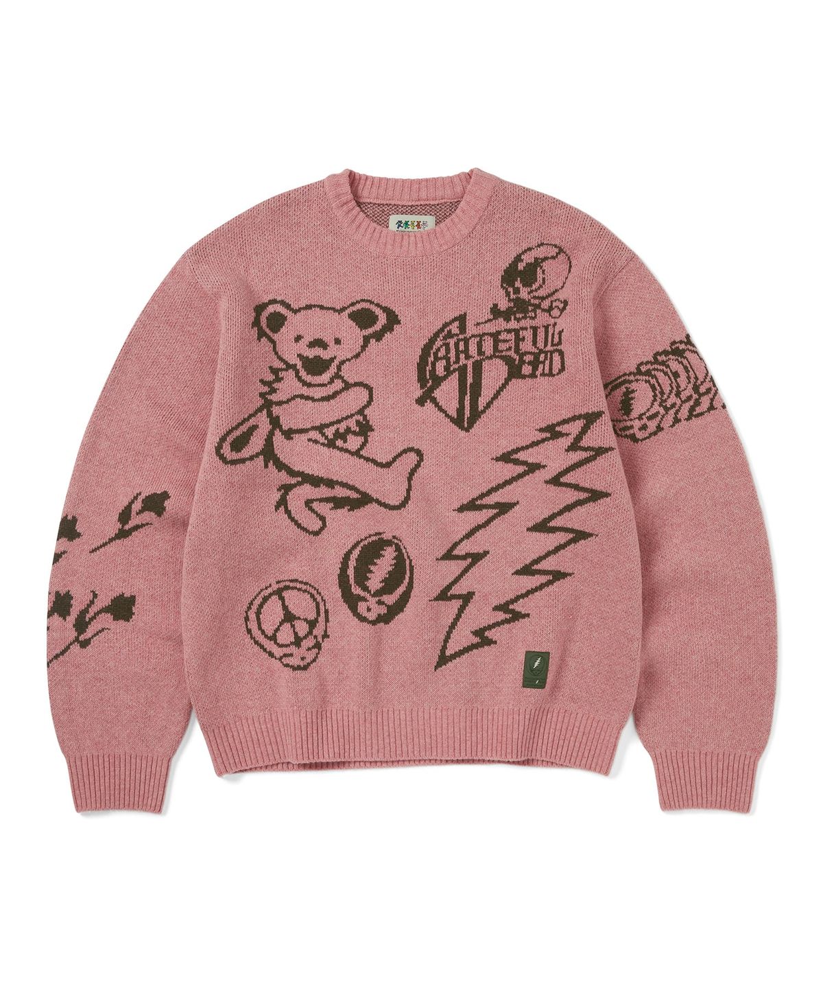 디스이즈네버댓(THISISNEVERTHAT) GD Iconography Knit Sweater Pink