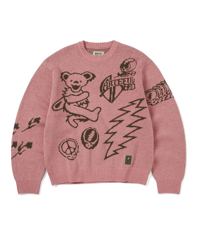 GD Iconography Knit Sweater Pink