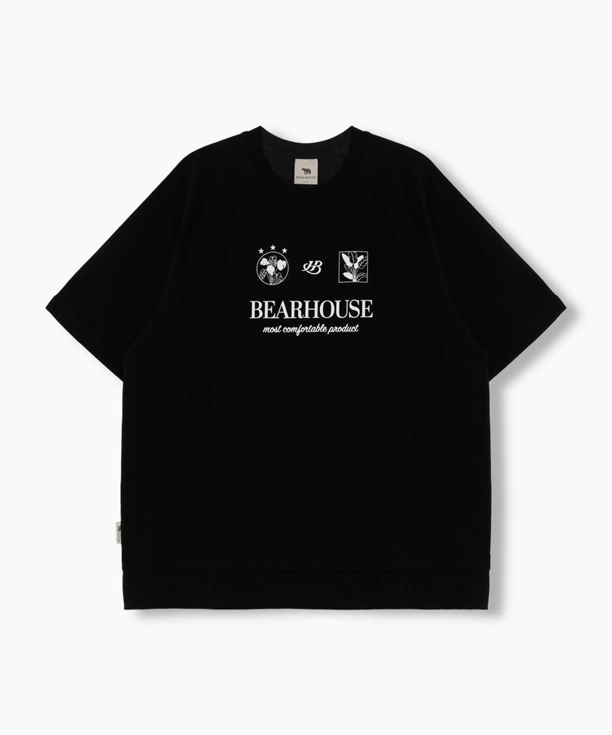 베어하우스(BEARHOUSE) 코트니(Cotny) 숏 스웻_BK