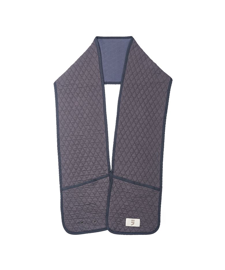 VINTAGE DIA-QUILTING POCKET MUFFLER (Charcoal)