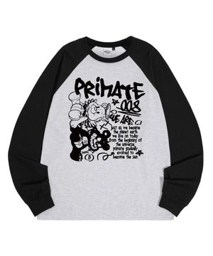 ANGELDEM 오버핏 래글런 롱 슬리브 5 COLORS